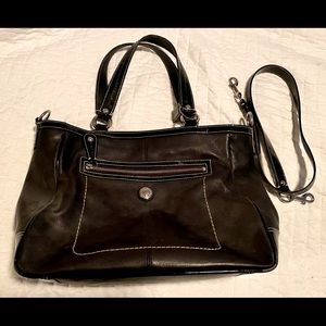 Black Coach Laurel Leather Tote